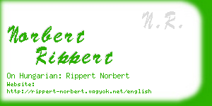 norbert rippert business card